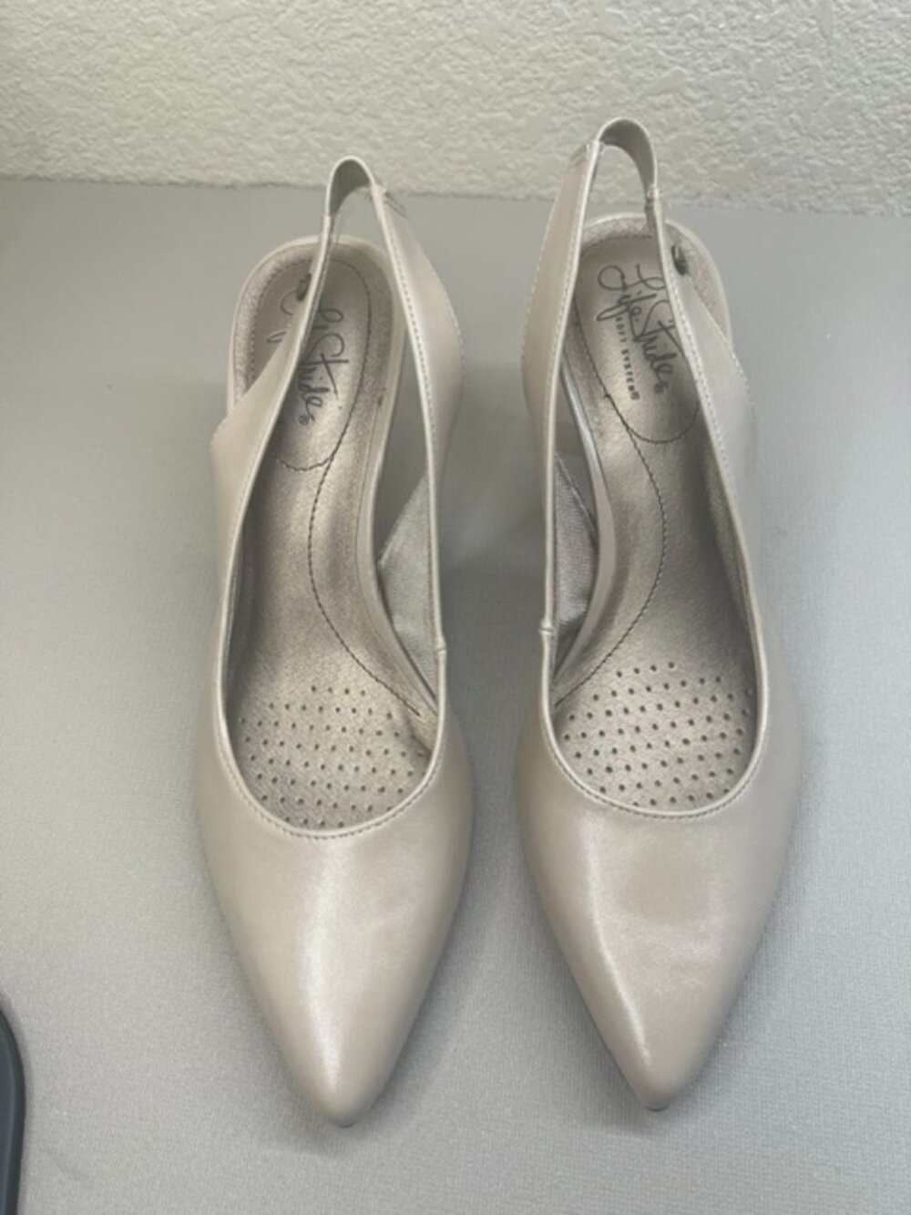 LifeStride Shena Women's Slingback Taupe High Heels Size 8.5M